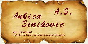 Ankica Šiniković vizit kartica